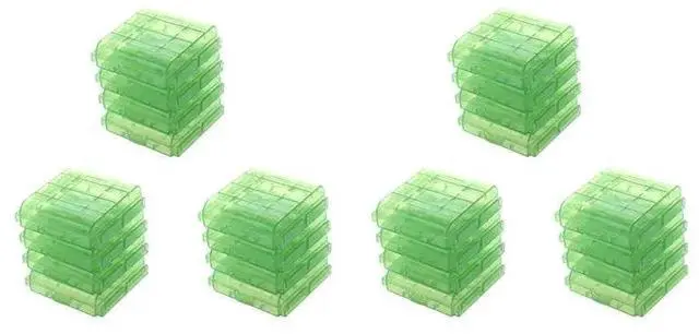 Main image of Pack Of 24 PCS AA / AAA Storage Hard Case Box-Green