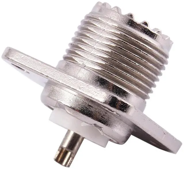 Main image of 10X UHF Female SO239 Panel Chassis Mount Flange Deck Mount Solder Cup RF Connector