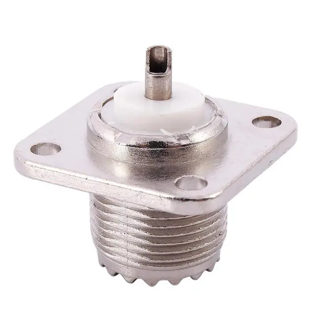 Alt view image 2 of 3 - 10X UHF Female SO239 Panel Chassis Mount Flange Deck Mount Solder Cup RF Connector