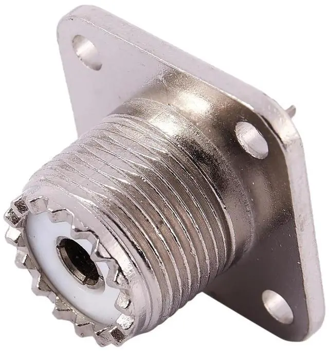 Alt view image 3 of 3 - 10X UHF Female SO239 Panel Chassis Mount Flange Deck Mount Solder Cup RF Connector