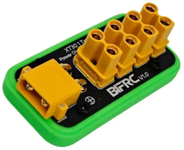 Alt view image 2 of 3 - 30A XT30 Port 1 to 4-Channel Power Distribution Board XT30 Plug Socket Module for RC Model Car/Vehicle/Boat DIY Accessory