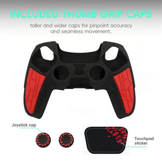 Alt view image 2 of 3 - Silicone Case Cover for with Thumb Grip Caps Kit Soft Protective Case Special Edition Series