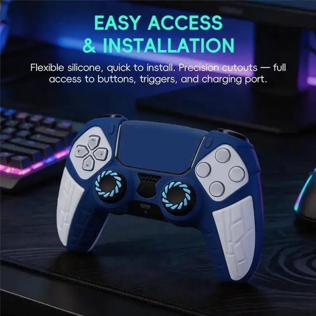 Alt view image 2 of 3 - Silicone Case for with Thumb Grip Caps Special Edition Series Soft Protective Case