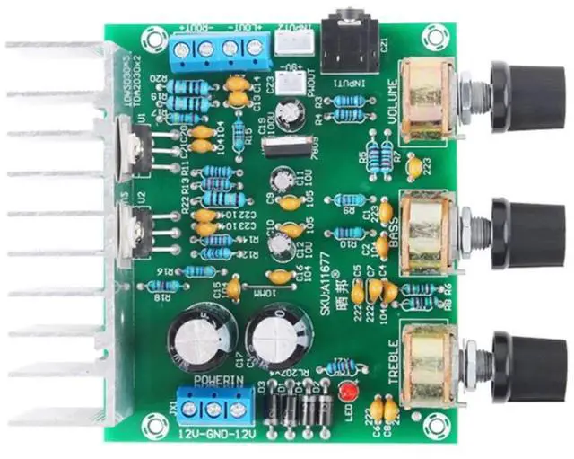 Main image of HiFi High Fidelity TDA2030A Dual Channel Amplifier Board 2.0 Fever Speaker Sounds 2x15W Finished Electronic DIY