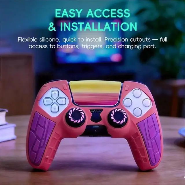 Alt view image 2 of 3 - Silicone Case for with Thumb Grip Caps Kit Soft Protective Case Cover Special Edition Series
