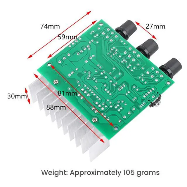 Alt view image 3 of 3 - HiFi High Fidelity TDA2030A Dual Channel Amplifier Board 2.0 Fever Speaker Sounds 2x15W Finished Electronic DIY