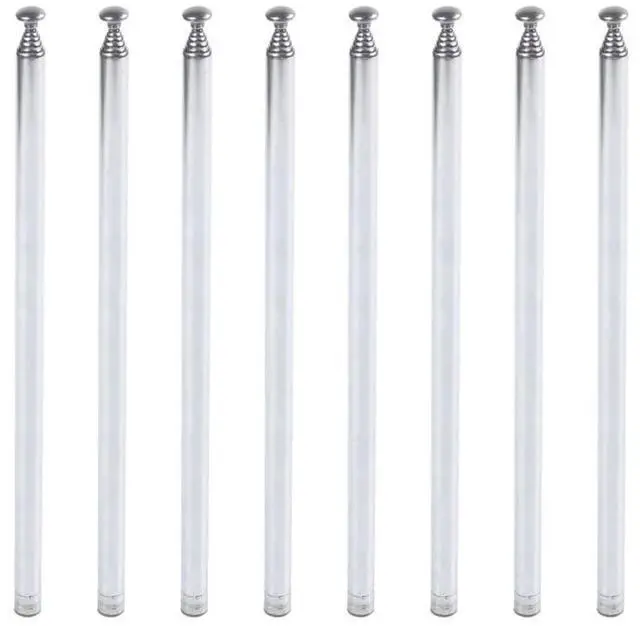 Main image of 8Pcs 96Cm Length 7 Section Telescoping Stainless Steel AM FM Radio TV Antenna