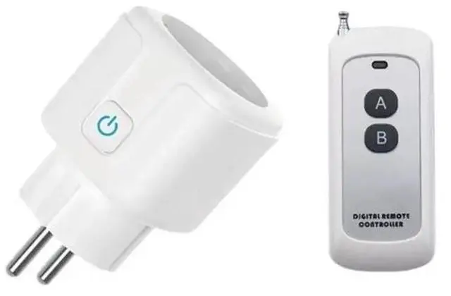 Main image of RF433 Smart Home Remote Control Socket 16A EU Plug On/OFF Functionality For Lighting Fan TV