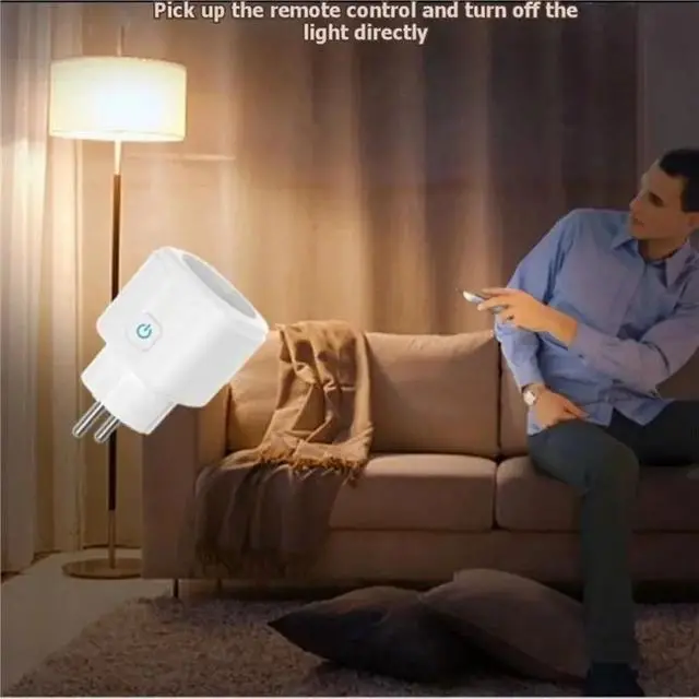 Alt view image 2 of 3 - RF433 Smart Home Remote Control Socket 16A EU Plug On/OFF Functionality For Lighting Fan TV