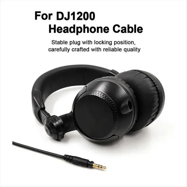 Alt view image 2 of 3 - Professional Headphone Cord for EAH-DJ1200 MixrHeadsets Wire with 3.5mm and 6.35mm Connectors