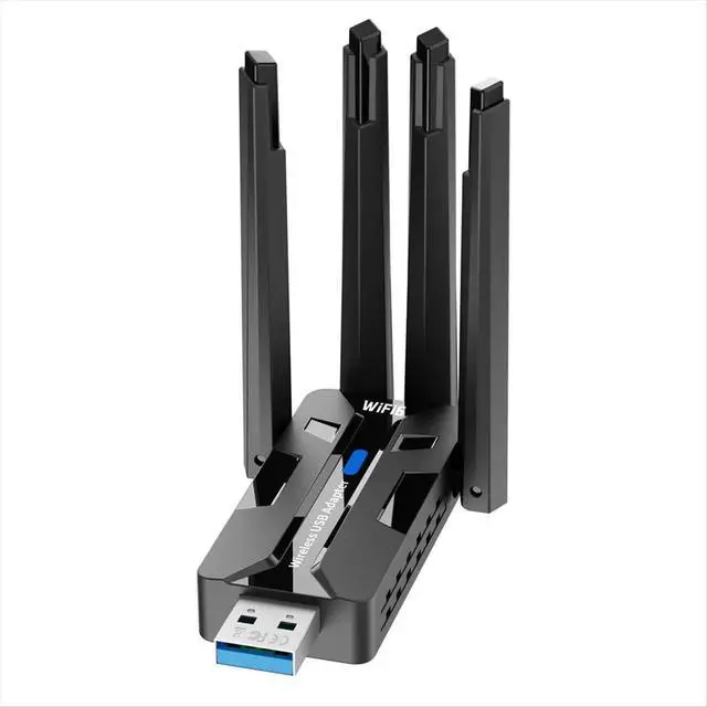 Alt view image 3 of 3 - 1800Mbps 6 Card Adapter USB3.0 AX1800 LAN Receiver 2.4GHz 5GHz Dual Band with 4 X Antennas