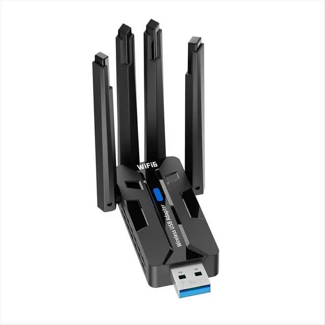 Alt view image 2 of 3 - 1800Mbps 6 Card Adapter USB3.0 AX1800 LAN Receiver 2.4GHz 5GHz Dual Band with 4 X Antennas