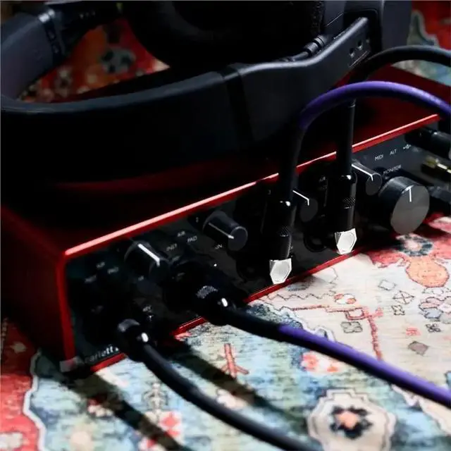 Alt view image 3 of 3 - IDUD Noise Reduction Electric Guitar Cable Braided 6.5Mm Audio Mono Cable Electric Box Audio Cable