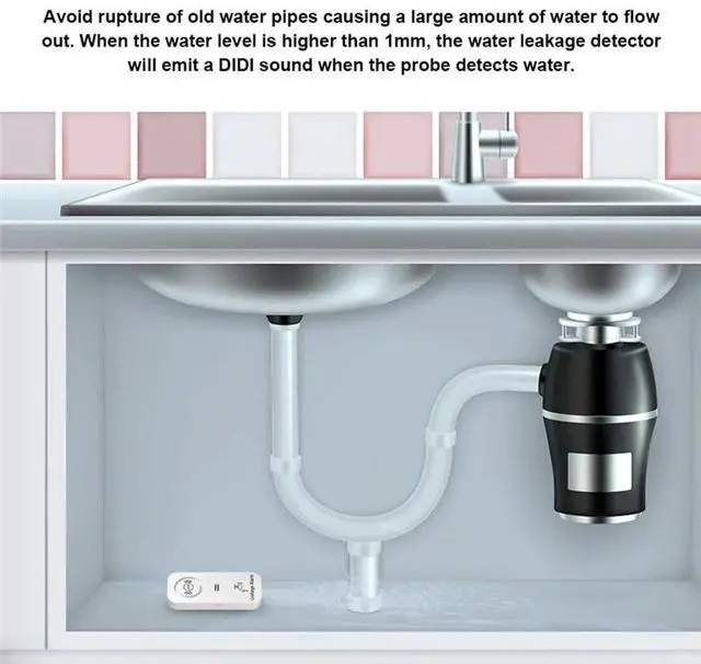 Main image of Water Sensor 90Db Alarm Water Leak Detector Alert Monitoring Of Leaks And Drip Alarm For Kitchen Bathroom Basemen-AAAE