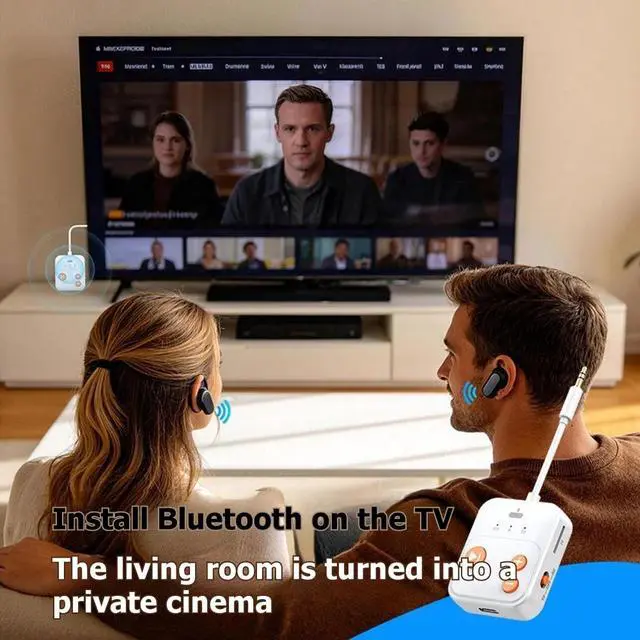 Alt view image 2 of 3 - Audio Receiver Bluetooth 6.0 Adapter TF 3.5mm AUX Dual Device Adapter for TV Car Speakers Switch