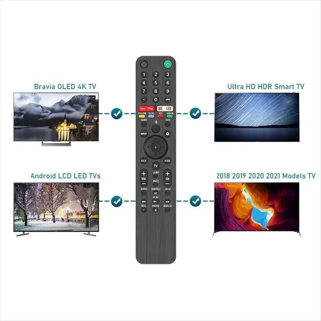 Alt view image 3 of 3 - RMF-TX500U Smart Voice Remote Control LED OLED 4K UHD HDTV HDR TV with Play Button