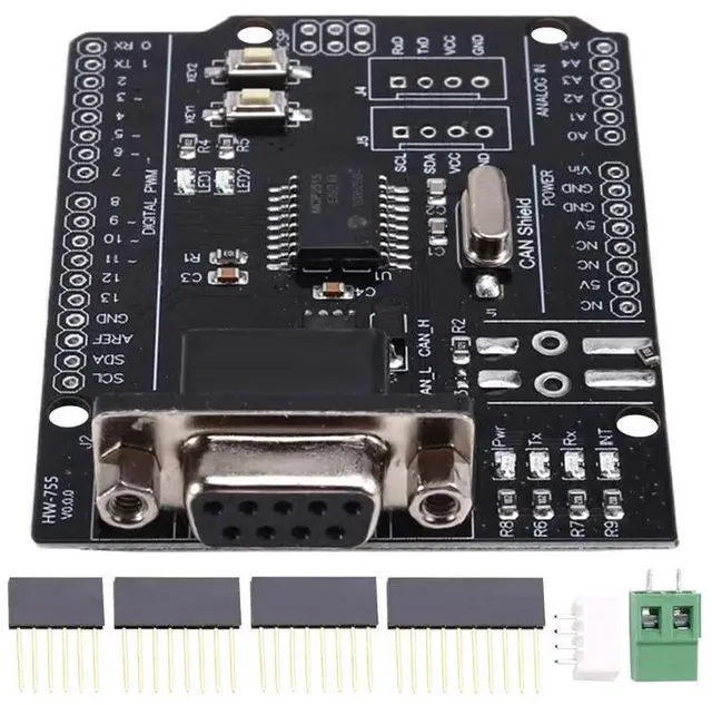 Alt view image 2 of 3 - MCP2515 CAN Bus Shield Board Module SUB-D Connector Standard UART IIC SPI LED Indicator Controller CAN 4.8-5.2V