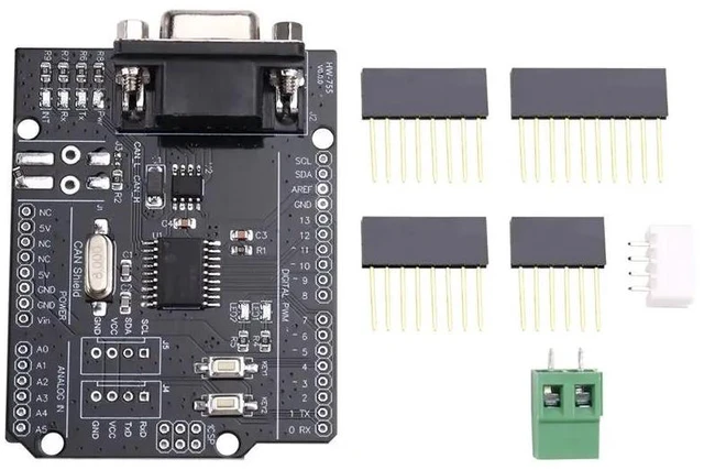 Main image of MCP2515 CAN Bus Shield Board Module SUB-D Connector Standard UART IIC SPI LED Indicator Controller CAN 4.8-5.2V