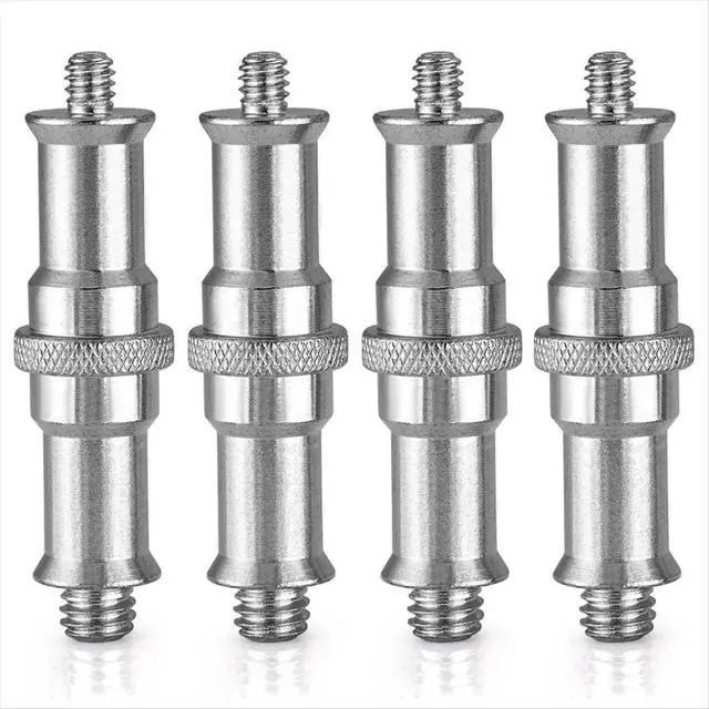 Alt view image 2 of 3 - 4Pcs 1/4Inch to 3/8Inch Male Thread Adapter Double-Ended Spigot Stud Male Adapter Camera Photograph Hand Tool