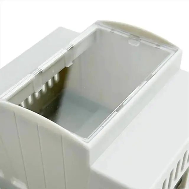 Main image of For 5 Case DIN Rail Shell ABS Large Inner Space Clear Top Electric Box for RPi 5 Pi 5