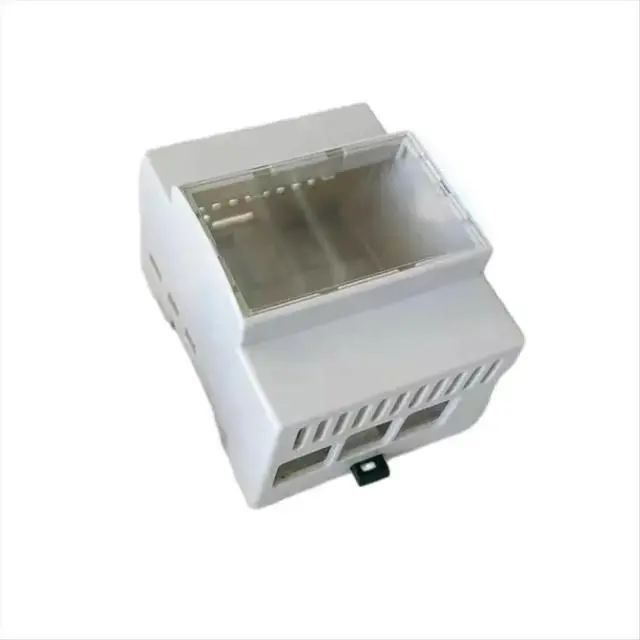 Alt view image 3 of 3 - For 5 Case DIN Rail Shell ABS Large Inner Space Clear Top Electric Box for RPi 5 Pi 5