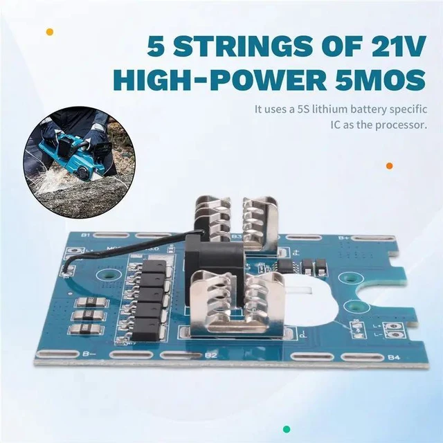 Alt view image 2 of 3 - 4X Charging Protection Board 5S 21V 25A Lithium Pack Protection Circuit Board Module For