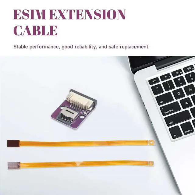 Alt view image 3 of 3 - ESIM Adapter Plate for 5x6 mm Chips, PCB Cable to ESIM Card, PCB ESIM Cable Soldering Required