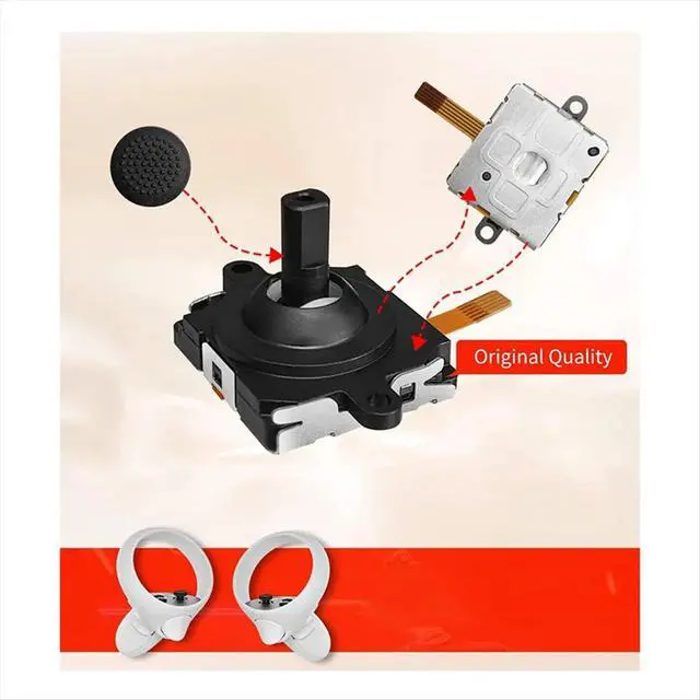 Alt view image 3 of 3 - 11 in 1 VR Joystick Replacement Kit for Controller VR Handle Repair Kit with Thumbstick Grips for