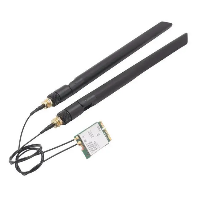 Alt view image 2 of 3 - 9560NGW Card+2XAntenna 1730Mbps AC 9560 2.4G+5G BT 5.0 802.11Ac M.2 CNVI 9560NGW Adapter