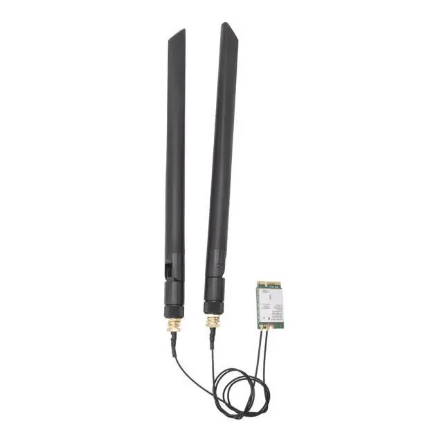 Alt view image 3 of 3 - 9560NGW Card+2XAntenna 1730Mbps AC 9560 2.4G+5G BT 5.0 802.11Ac M.2 CNVI 9560NGW Adapter
