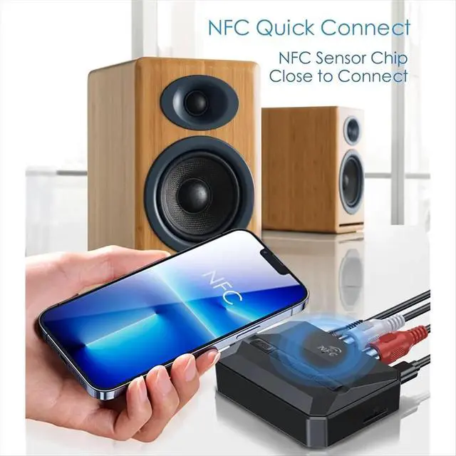 Alt view image 2 of 3 - 5.3 Home Stereo Bluetooth Receiver, Stereo Receiver Bluetooth to Adapter AUX Bluetooth Adapter