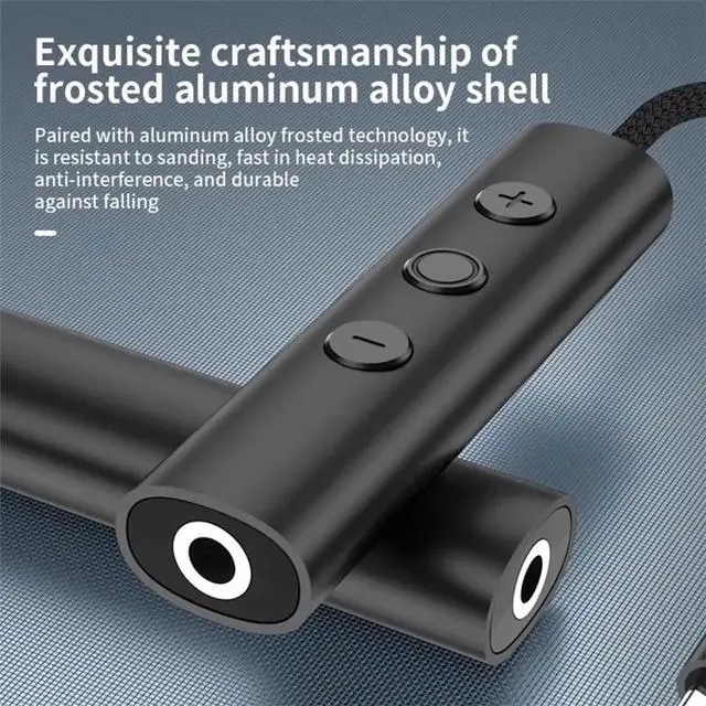 Main image of Digital Typec to 3.5mm Audio Converter Headphone Jack Adapter Plug and Play Line Control Voice Adapter Cable