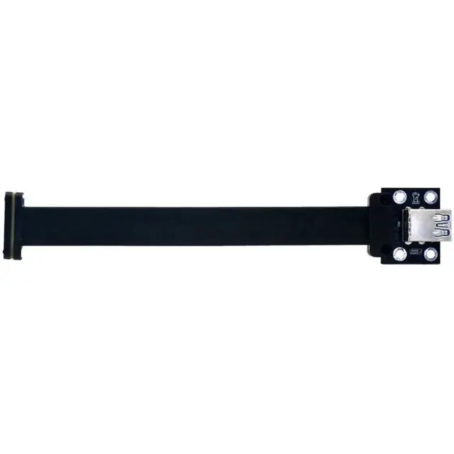 Alt view image 2 of 3 - USB 19P/20Pin to Dual USB3.0 Adapter Dual USB-A Female Socket Extension Cable 90-Degree for Motherboard 20CM