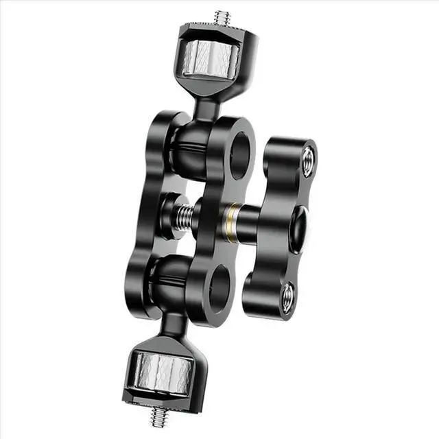 Alt view image 2 of 3 - TM-5 Articulating Magic Arm with Dual Ball Head for Tripod Phone Clip 1/4inch for LED Light LCD Monitor Microphone