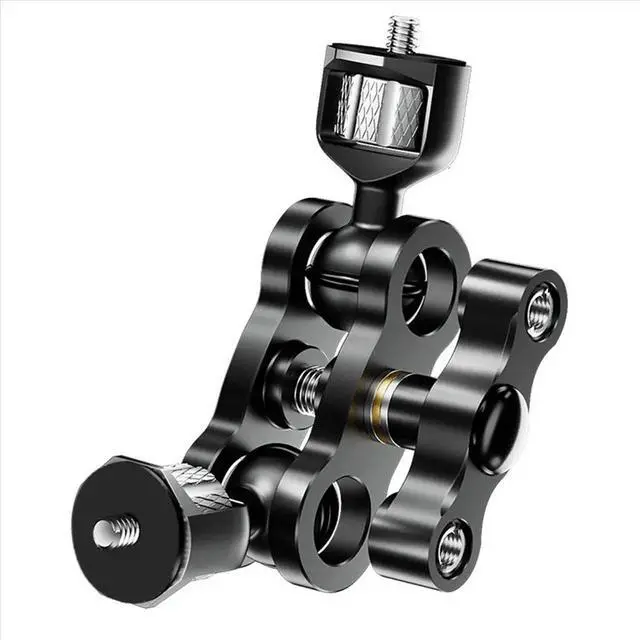 Alt view image 3 of 3 - TM-5 Articulating Magic Arm with Dual Ball Head for Tripod Phone Clip 1/4inch for LED Light LCD Monitor Microphone