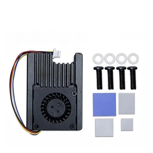 Alt view image 3 of 3 - For CM5 Heatsink Cooler Alumium for RPi CM4 Dedicated Heatsink with PWM Temperature-Controlled Fan