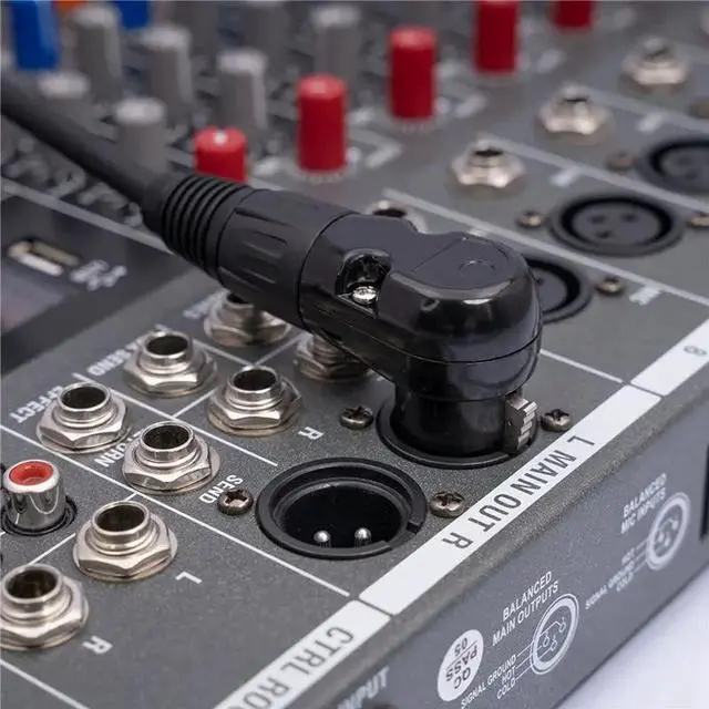 Alt view image 2 of 3 - 2Pcs XLR Microphone Extension Cable Adapter , 90 Degree XLR Female To Straight XLR Male 3-Pin Mic Cable 1M