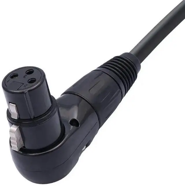 Alt view image 3 of 3 - 2Pcs XLR Microphone Extension Cable Adapter , 90 Degree XLR Female To Straight XLR Male 3-Pin Mic Cable 1M
