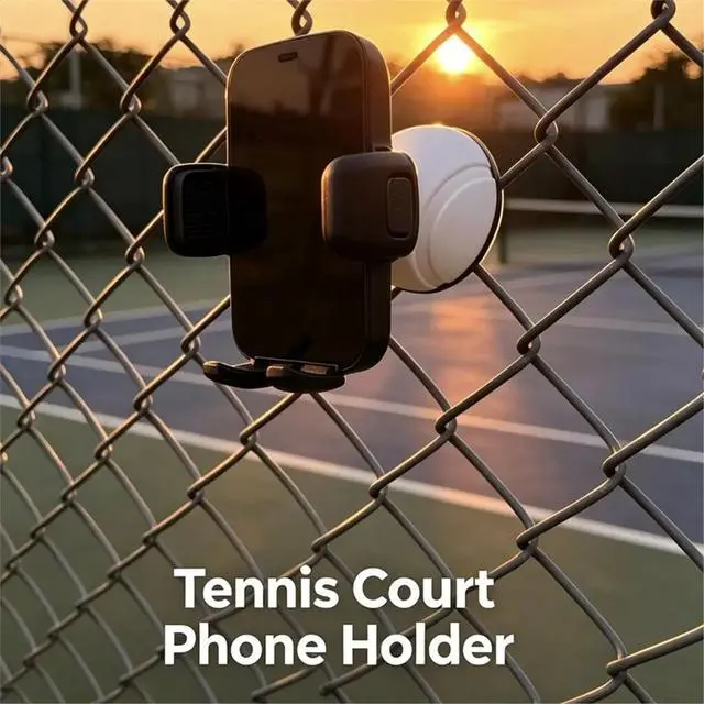 Alt view image 2 of 3 - Mobile Phone Fence Mount for Baseball Softball Camera Holder Volleyball Court Phone Mount for Record Football Tennis