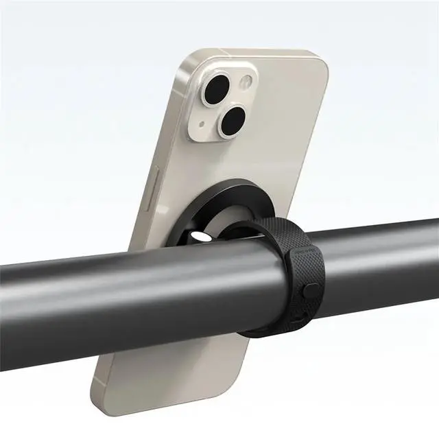 Main image of Magnetic Phone Holder Stand with Silicone Strap Strong Magnets for Pram Golf Cart Universal for Smartphone