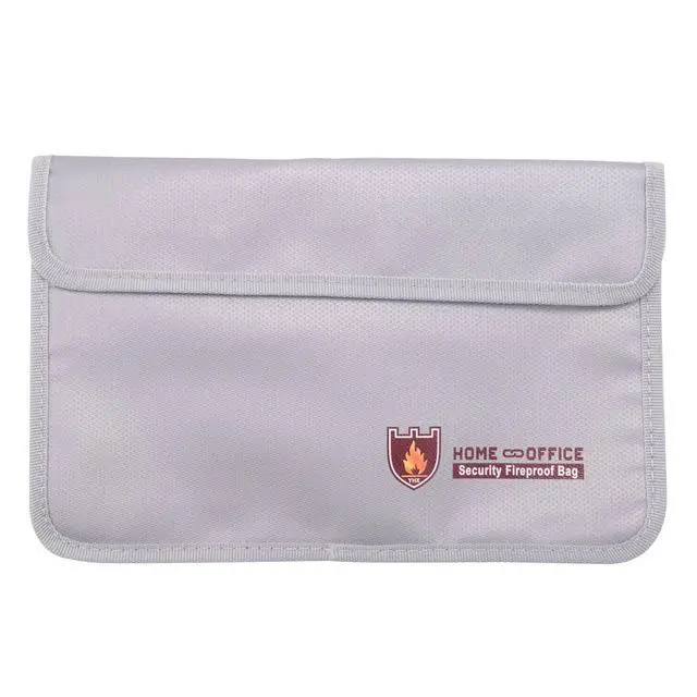 Alt view image 3 of 3 - Fireproof Document Bag,Waterproof and Fireproof Money Bag with Zipper,Fireproof Safe Storage Pouch for Passport .