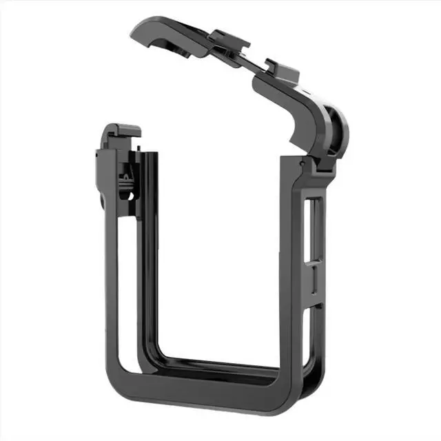 Alt view image 3 of 3 - For 360 Cage Protective Frame Action Camera Mounting Shell with Cold Shoe 1/4inch Threads Expansion