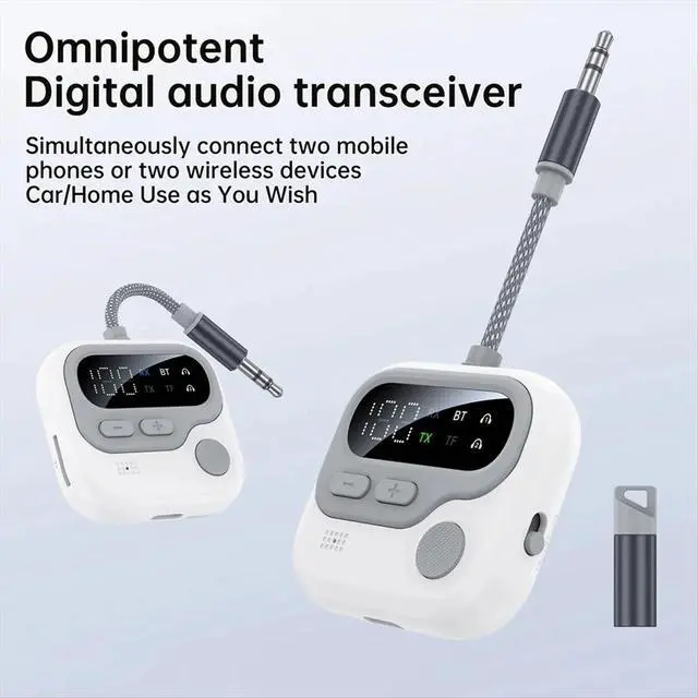 Alt view image 3 of 3 - Airplane Bluetooth 5.4 Adapter 3.5mm AUX Jack Audio Transmitter Receiver for Planes, Airline, Travel, TV
