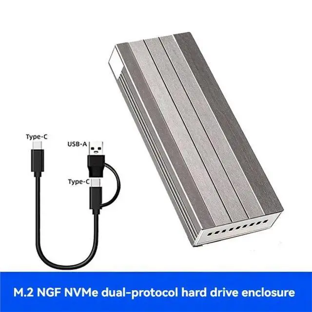 Alt view image 2 of 3 - IDUD M2 SSD Case Nvme&SATA Dual Protocol SSD Enclosure Adapter For PC B