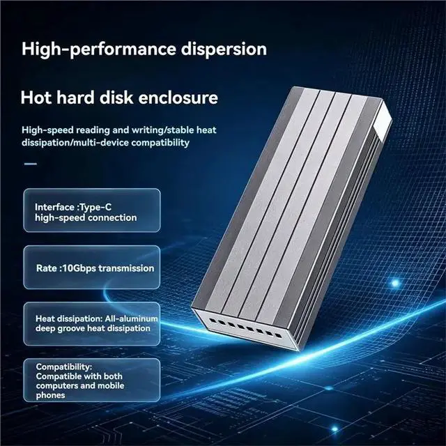 Alt view image 3 of 3 - IDUD M2 SSD Case Nvme&SATA Dual Protocol SSD Enclosure Adapter For PC B