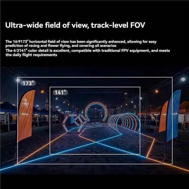 Alt view image 3 of 3 - For Air FPV Camera 173° 141° FOV Switchability 16:9/4:3 Aspect Ratios For Air II Meteor75 Pro