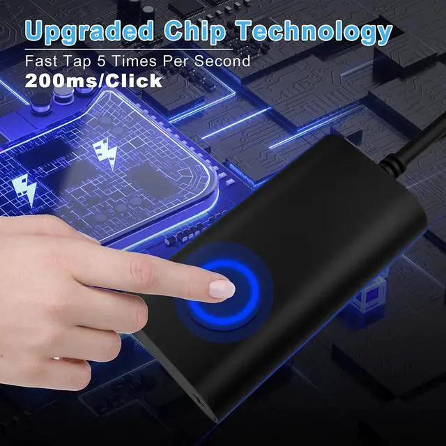 Alt view image 3 of 3 - 2 in 1 Mouse Wiggler Shaker USB Type-C Mouse Jiggler with on/OFF Switch Drive Free Automatic Mouse Shaker