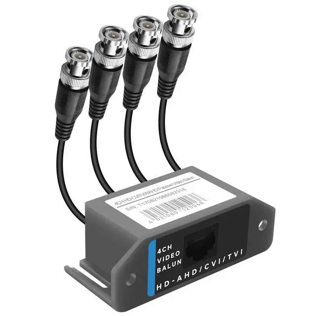 Alt view image 2 of 3 - 4-Channel Video Balun BNC UTP CAT5 Transmitter for CCTV/ Surveillance Camera Trend