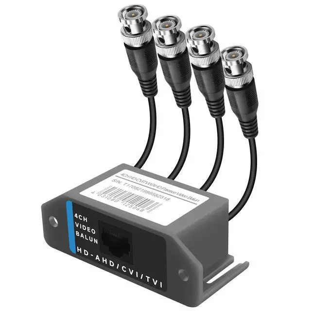 Alt view image 3 of 3 - 4-Channel Video Balun BNC UTP CAT5 Transmitter for CCTV/ Surveillance Camera Trend