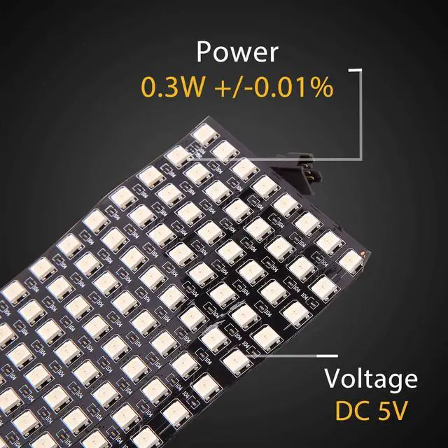 Main image of LED Matrix Panel, WS2812B RGB 832 Pixels Digital Flexible Dot Matrix Individually Addressable LED Display Screen